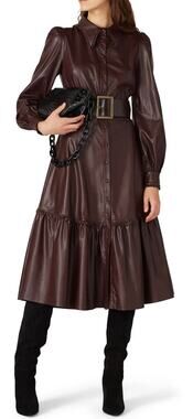 Nicholas Faux Leather Larissa Dress  US 12